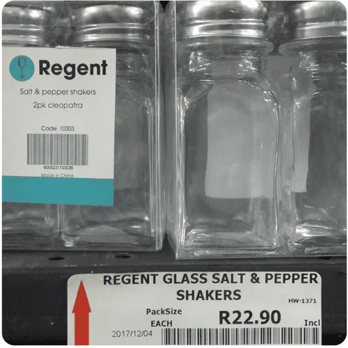 2pc salt & pepper shakers