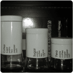 4pc Glass Canister With White Lid